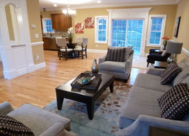 family room after staging