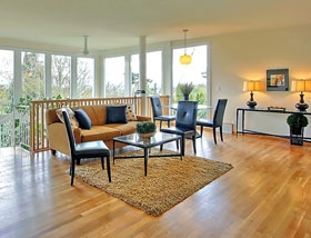 Living room after staging