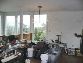 Living room before staging