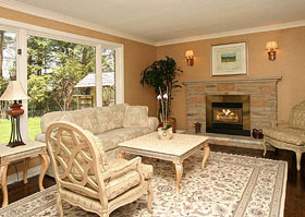 Living room staged by Debra Gould