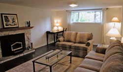 Family room after staging by Six Elements