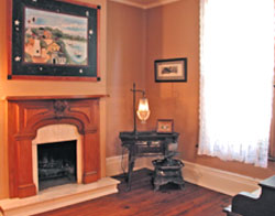 Fireplace after staging by Debra Gould, The Staging Diva