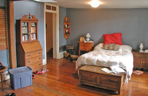 Master bedroom before staging by Debra Gould