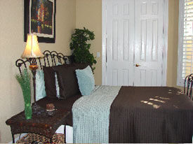 Bedroom after staging