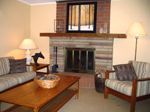 Recreation room after staging