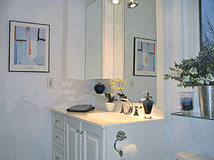 Bathroom after staging