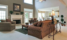 Living room after staging